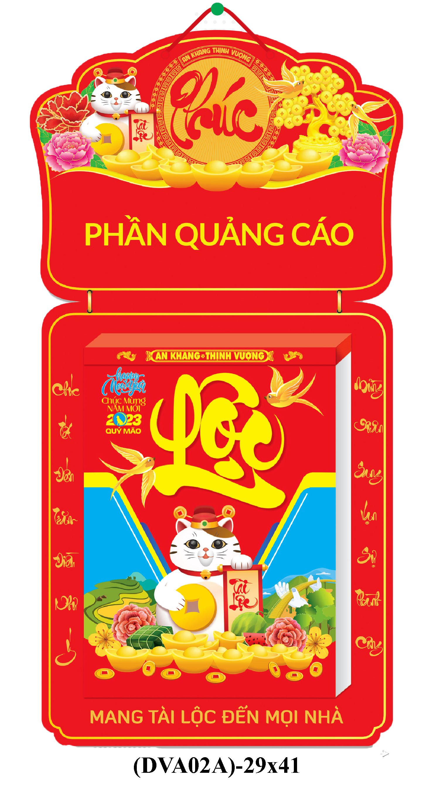 Lịch Bloc Siêu Cực Đại Đặc Biệt Cao Cấp 2024 - Lịch Tết 2024 - Lịch Treo Tường Sang Trọng HT3