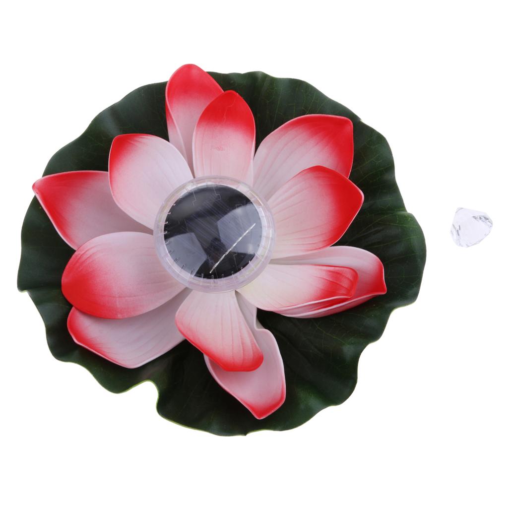 Solar Landscape Lights Floating Lotus Lamp LED Pool Courtyard Garden Lights