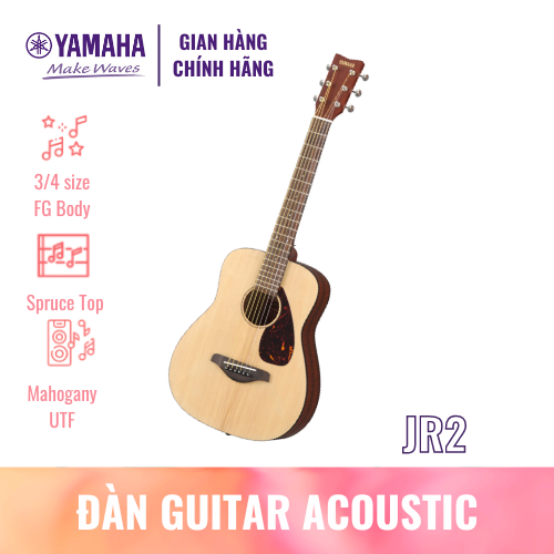 Đàn Guitar Acoustic YAMAHA JR2 size 3/4 kèm bao vải - Phù hợp cho người mới bắt đầu chơi đàn, thiết kế nhỏ gọn, âm thanh tươi sáng, sản phẩm chính hãng