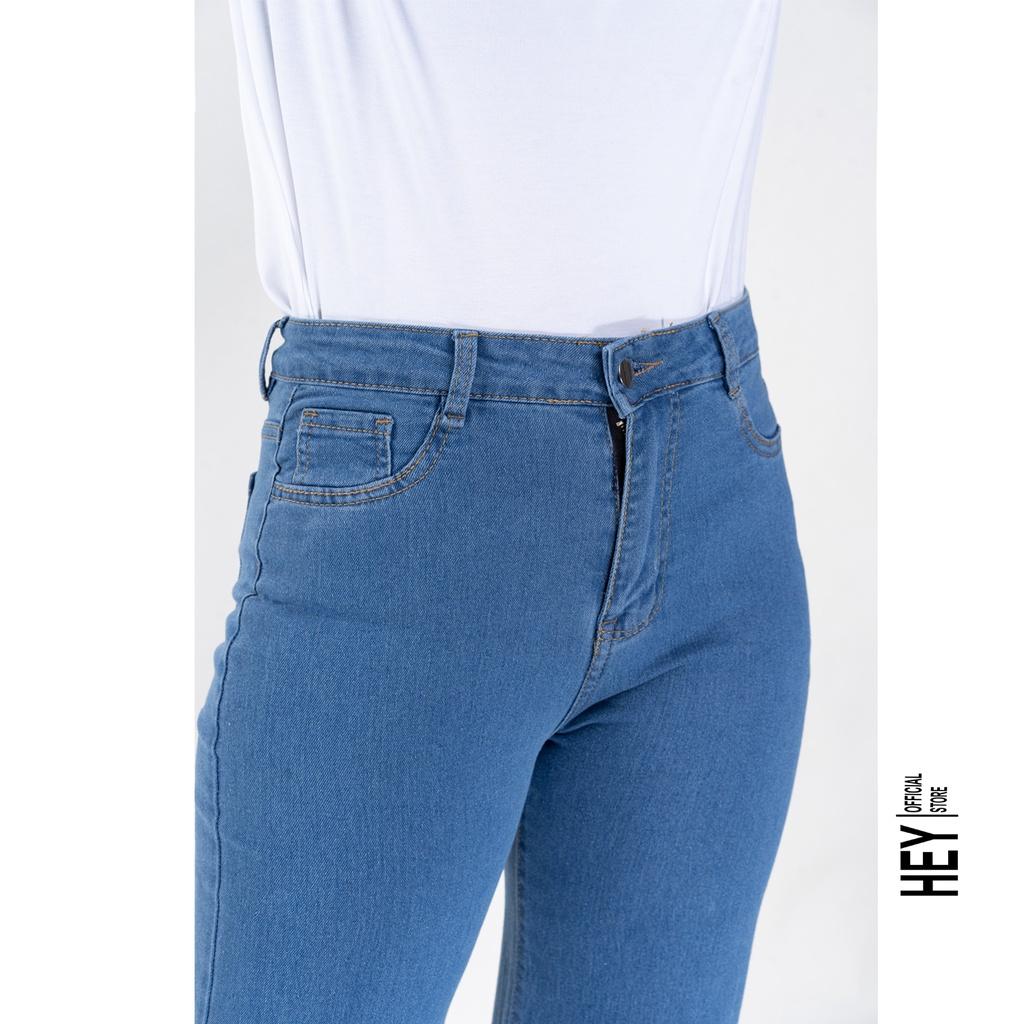 Quần jean ống suông nữ lưng cao, quần ống rộng dáng suông full từ S đến 2XL 3 màu lựa chọn Q03 - HEY OFFICAL