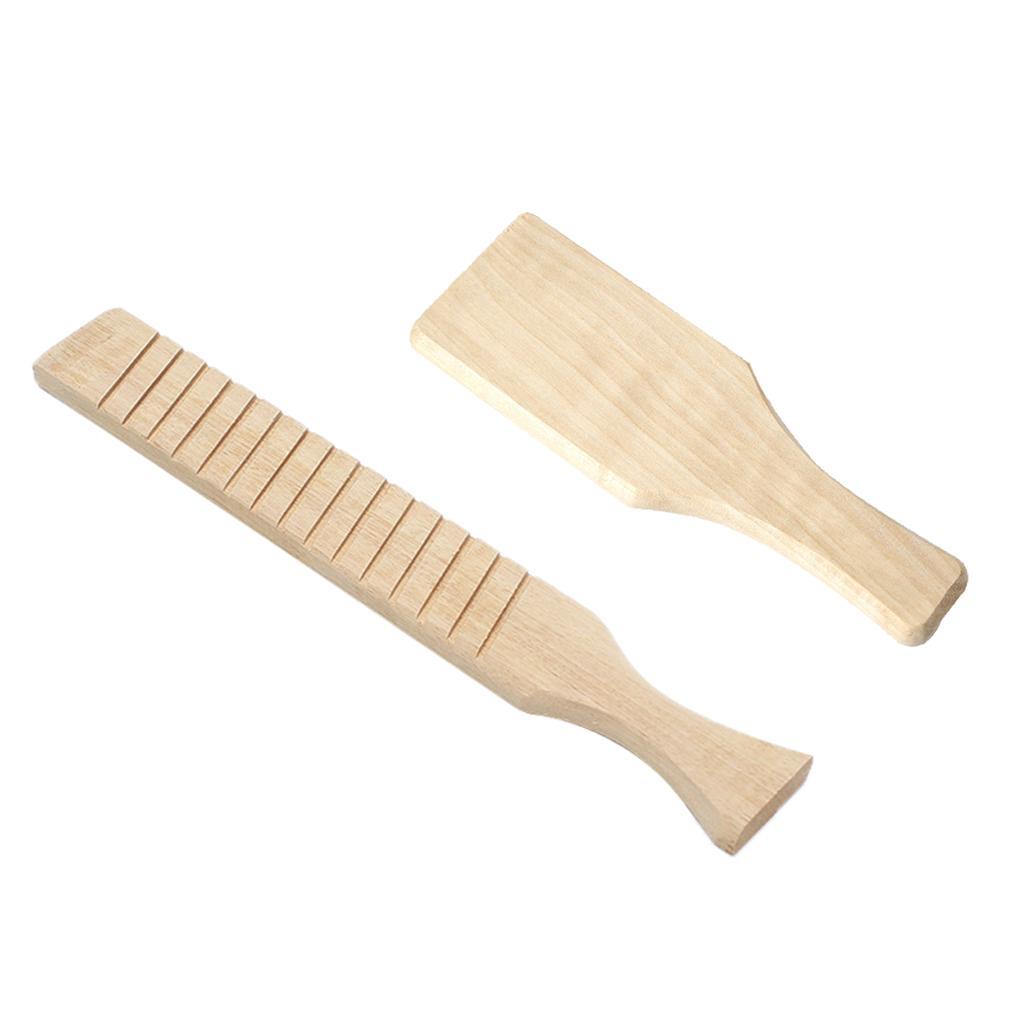 2x Wooden Clay Paddle Pottery Tool for Kitchen Clay And Pottery DIY 2 Sizes