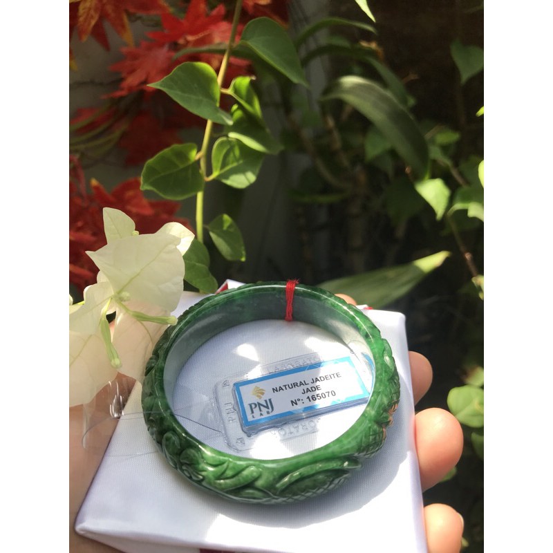 VÒNG TAY Nữ TRẠM RỒNG VIP 53mm bản cao 14mm độ dầy vòng 7,2mm XANH ĐẬM ĐÃ KIỂM ĐỊNH P No 165070 CHẤT LIỆU 100% ĐÁ TỰ NHIÊN ĐẸP phù hợp các Chị mệnh thủy môc hỏa 53kg đến 60kg đeo ạ