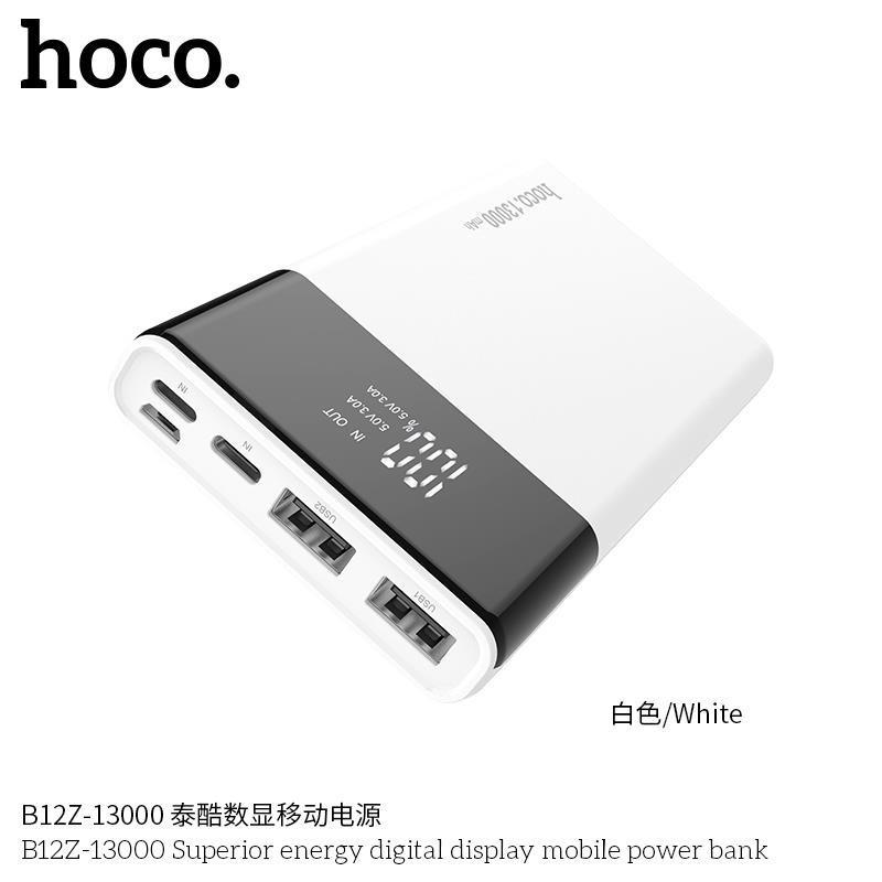 Pin sạc dự phòng dành cho Hoco B12Z Superior 13000mAh In/Output 3A, màn hình LCD - Hàng chính hãng