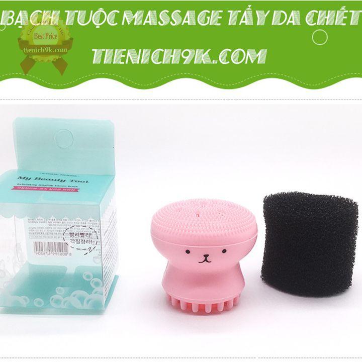 Cọ Rửa Mặt Bạch Tuộc Tạo Bọt Xốp Rửa Sạch Massage Lỗ Chân Lông Tẩy Tế Bào Chết Từ Sillicone HÀN QUỐC