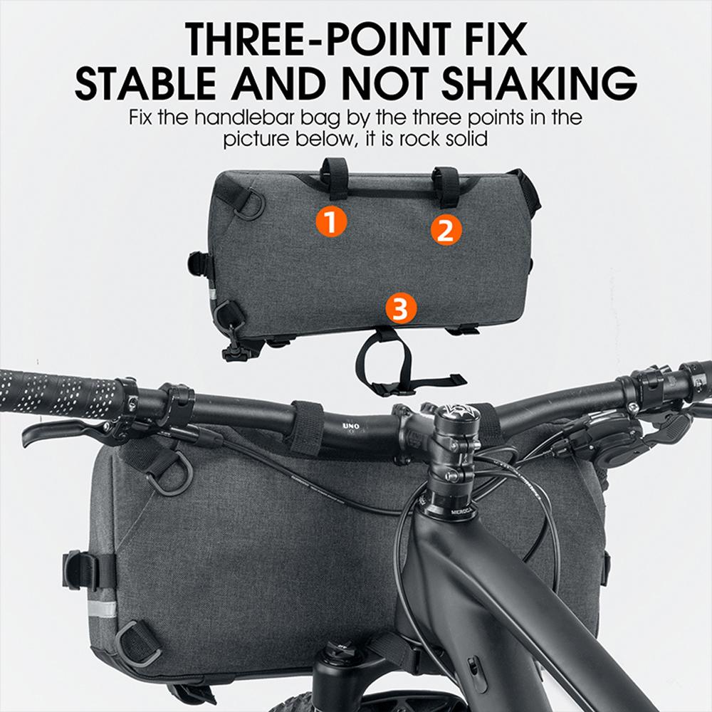 WEST BIKING 6.2L Practical Bicycle Bag Multi-use Bike Bag Bike Front Storage Bags Anti-drop Wear-resistant Crossbody Bag