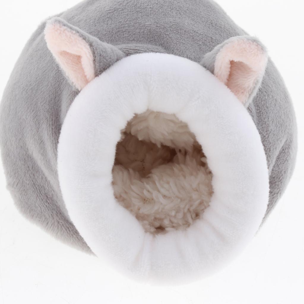 2xWinter Warm Rabbit Guinea Pig Hamster House Bed Cute Small Animals gray