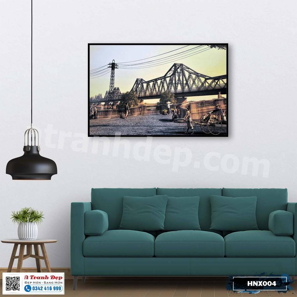 Tranh trang trí siêu nhẹ phong cảnh Hà Nội xưa - HNX004