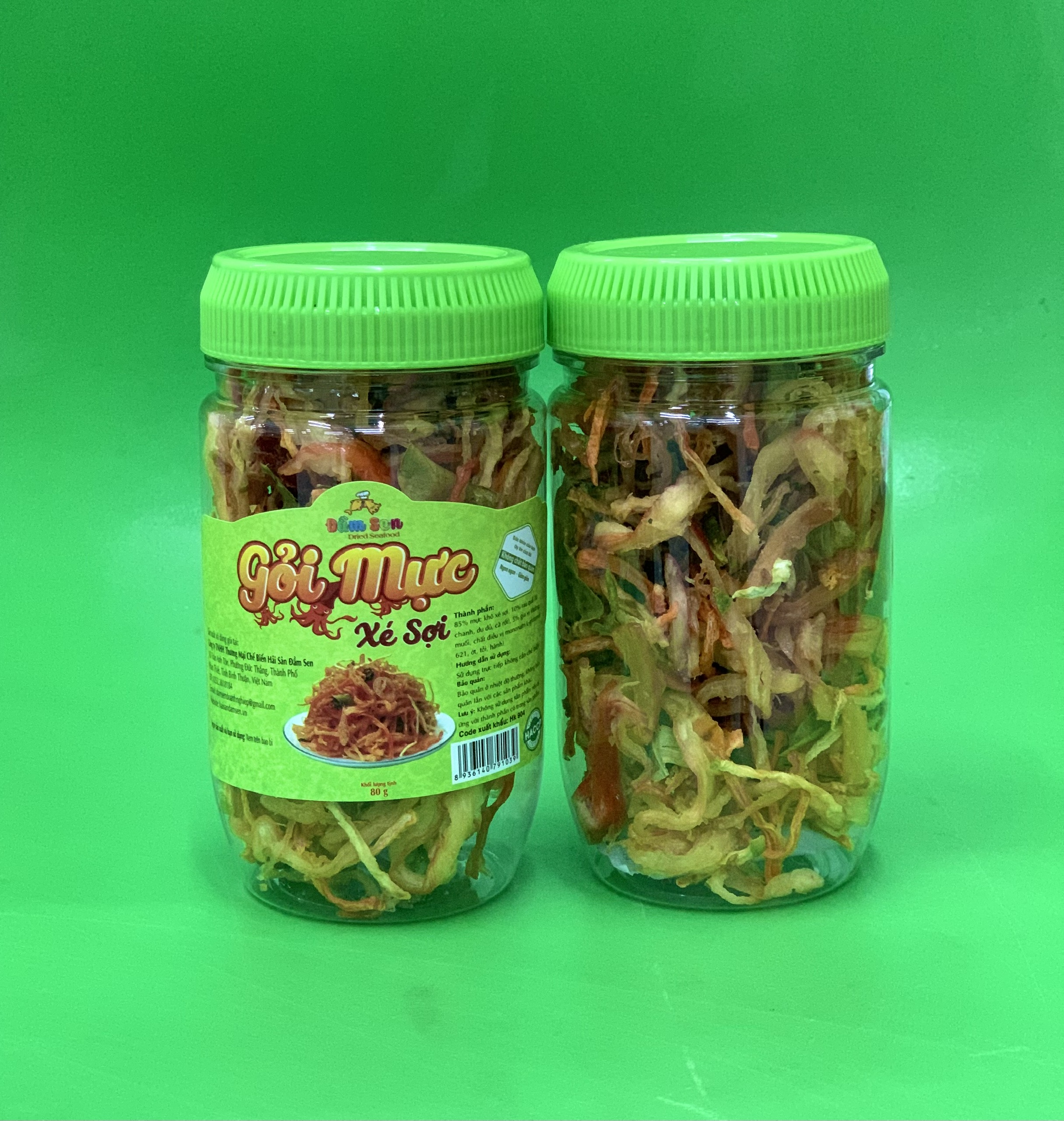 Đặc Sản Bình Thuận - Gỏi Mực Xé Sợi Đầm Sen - 80G - Ocop 4 Sao