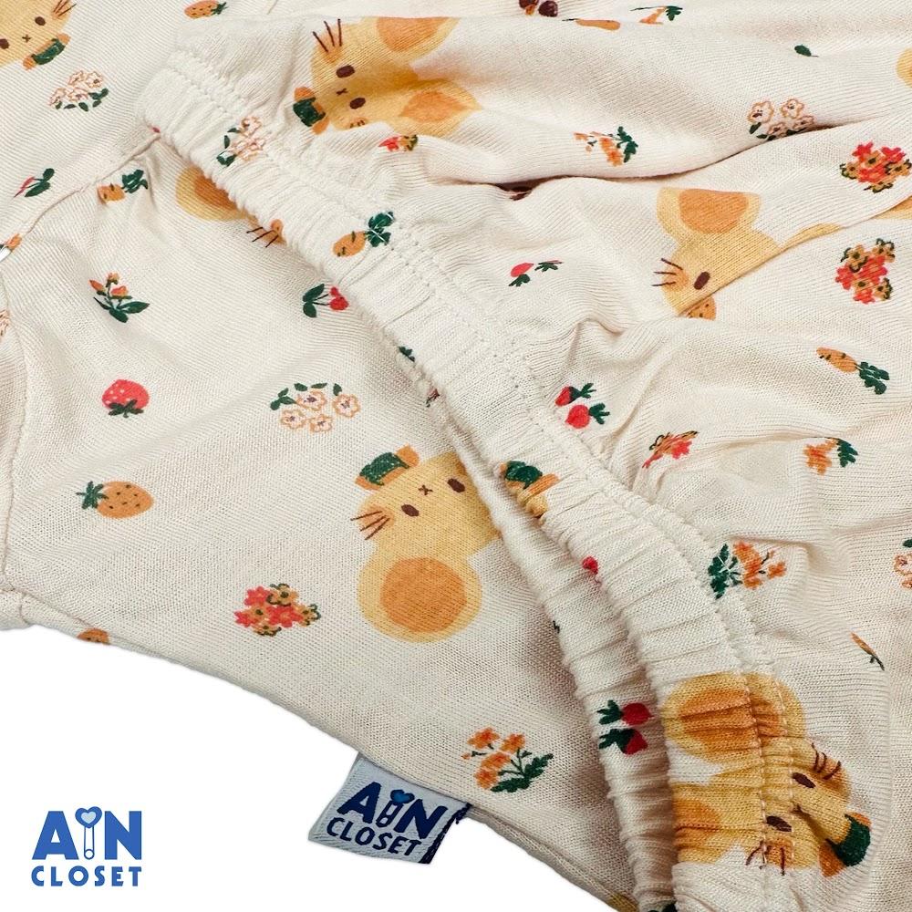 Bộ quần áo Dài bé gái họa tiết Chuột Vàng Thun lụa - AICDBGKENLJE - AIN Closet