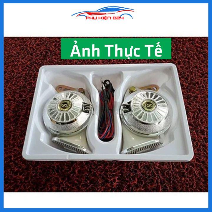 Còi ngân Seoul kèn ngân hàn quốc 3 tiếng cho ô tô xe máy mạ crom điện áp 12v/24v