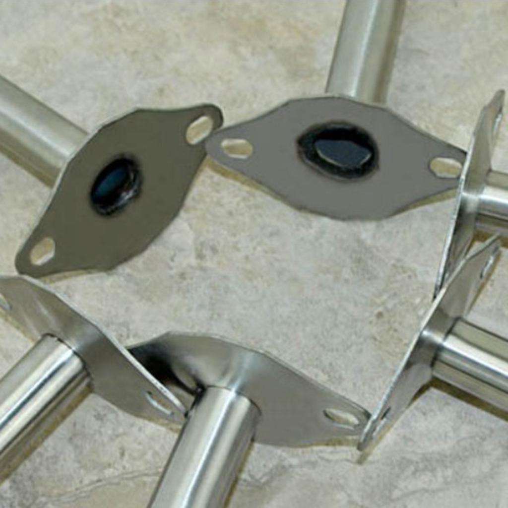 2x2x Stainless Steel Wardrobe Pipe Lever Bracket Closet Rod Holder 400mm