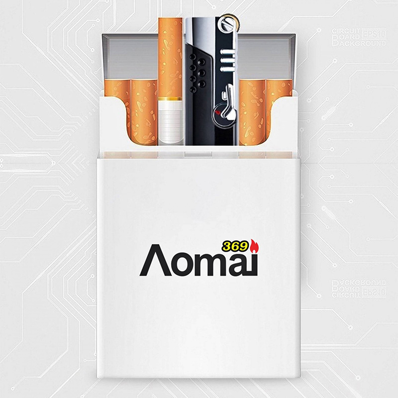 Bật Lửa Khè Gas Đá Aomai AM369 Kim Loại – Xài Gas (giao màu ngẫu nhiên)