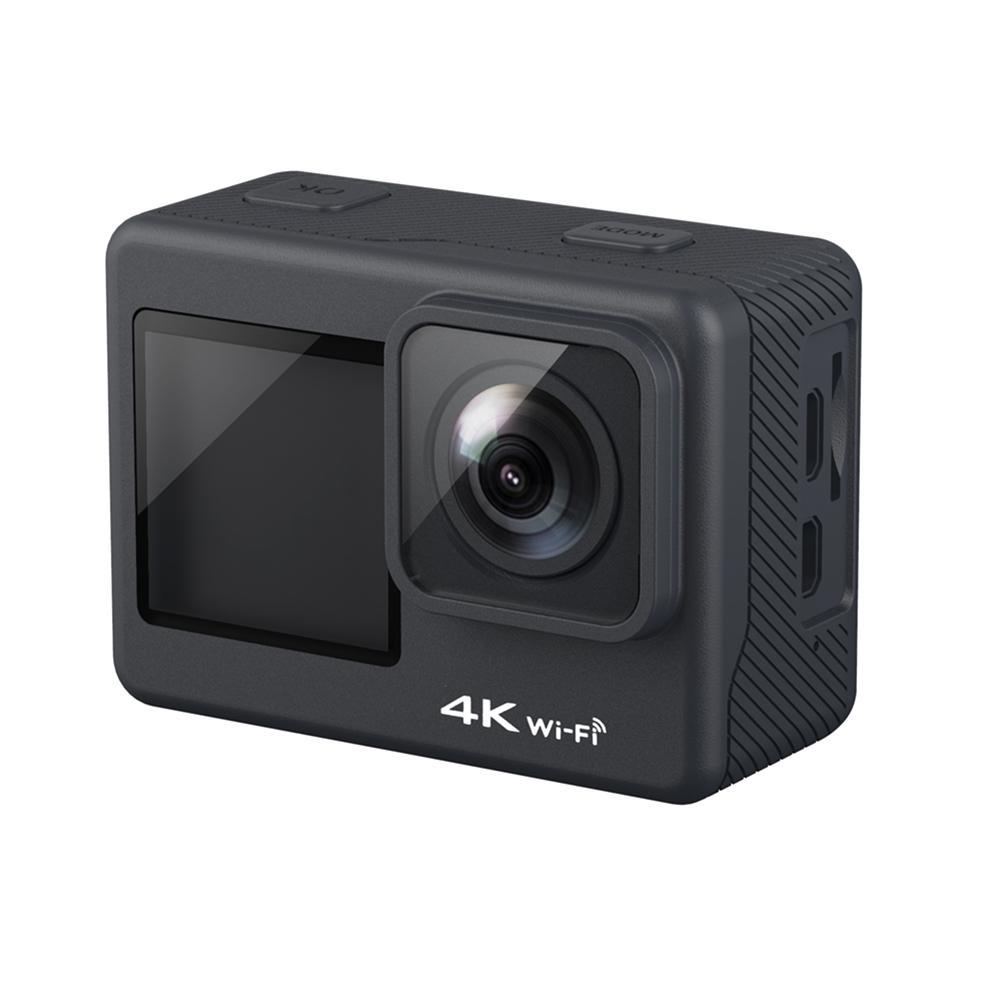 Chống nước C1 HD 4K 2.0 Touch LCD Máy ảnh thể thao EIS Xe máy Cưỡi máy ghi mũ bảo hiểm phía trước và sau màn hình kép WiFi chống lắc