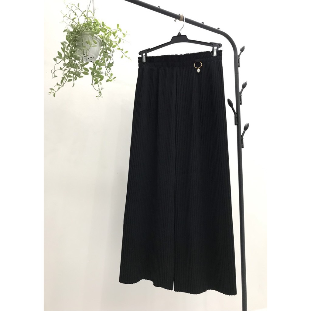 (Sỉ 10)️Quần Xếp Ly Có Túi Đựng Tiền, Cạp Cao, Quần Nữ Ống Rộng Nhiều Màu Freesize Thời Trang Nữ
