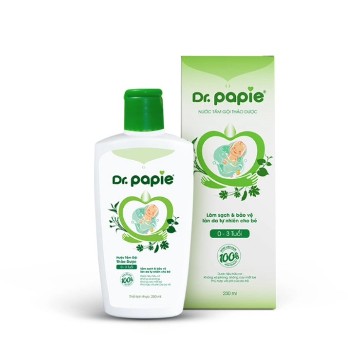 Nước tắm gội thảo dược cho bé Dr.Papie Việt Nam (230ml)