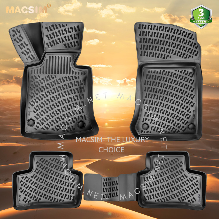 Thảm lót sàn ô tô nhựa TPU Silicon Mercedes GLK 2008- 2015 Nhãn hiệu Macsim