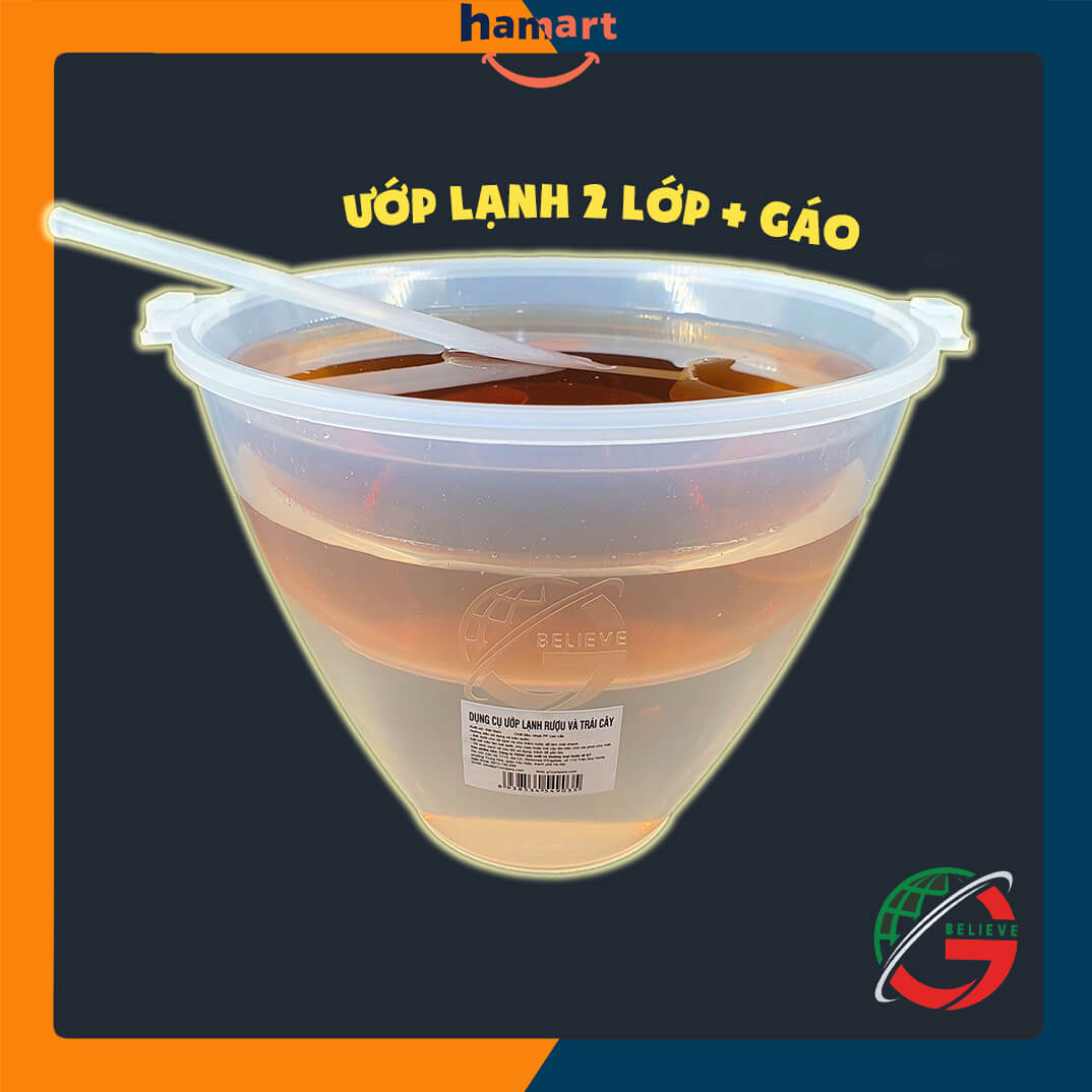 Bát Ướp Lạnh Rượu G7 Bát Đựng Rượu Nhựa Cao Cấp Made In VN Kèm Gáo Múc Tiện Lợi