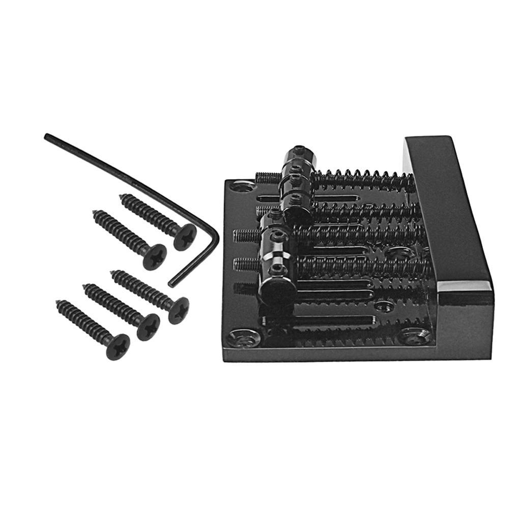 Black Professional 4 String Bass Bridge for Electric Bass Guitar