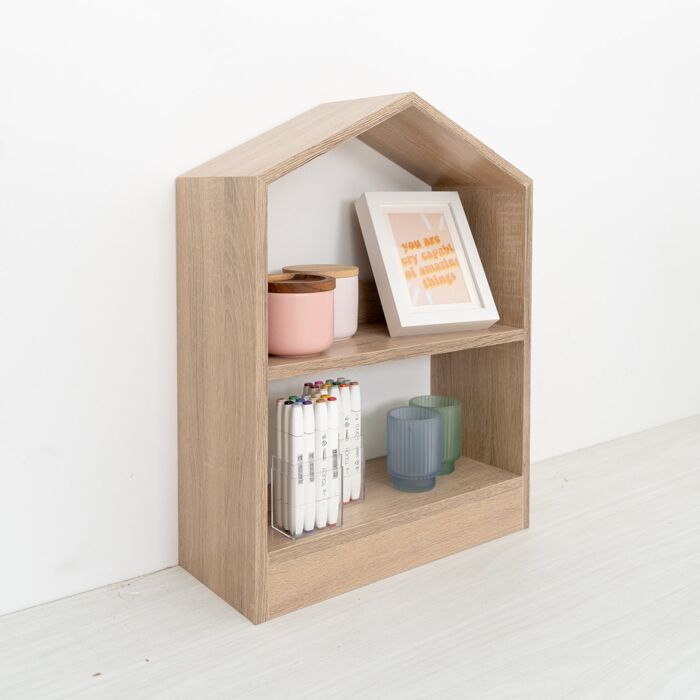 SB Furniture, Looms, Jaycee-D Multi-Purpose Shelf, Solid Oak Color, W45xD19xH60 cm.