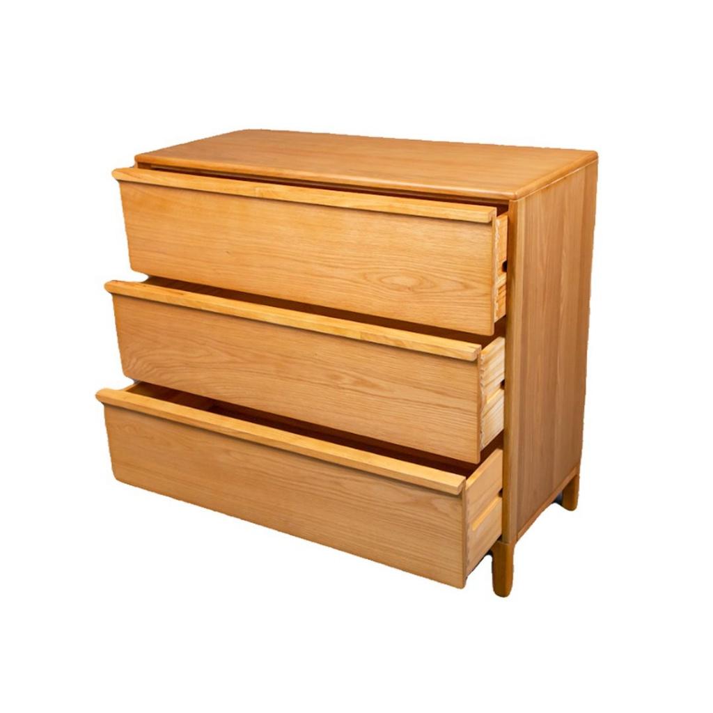 Tủ phòng ngủ gỗ sồi 3 ngăn kéo hiện đại SMLIFE Baileigh | D91 x R45 x C100cm | gỗ Sồi