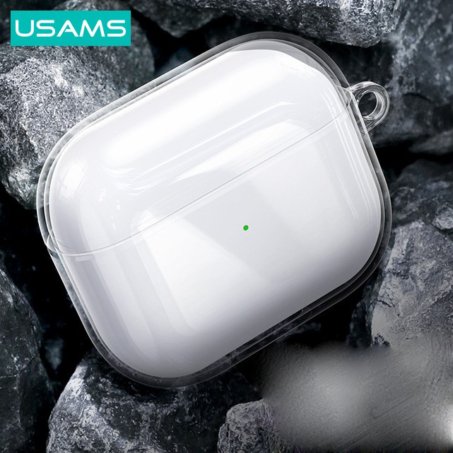 Vỏ Ốp Case Bảo Vệ TPU Trong Suốt Usams Cho AIRPODS 3 Kèm móc treo_ Hàng Chính Hãng