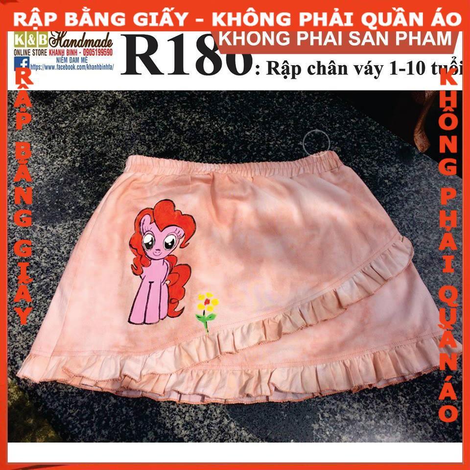 Rập giấy A0 váy bé gái mã R186 (BẢN VẼ)