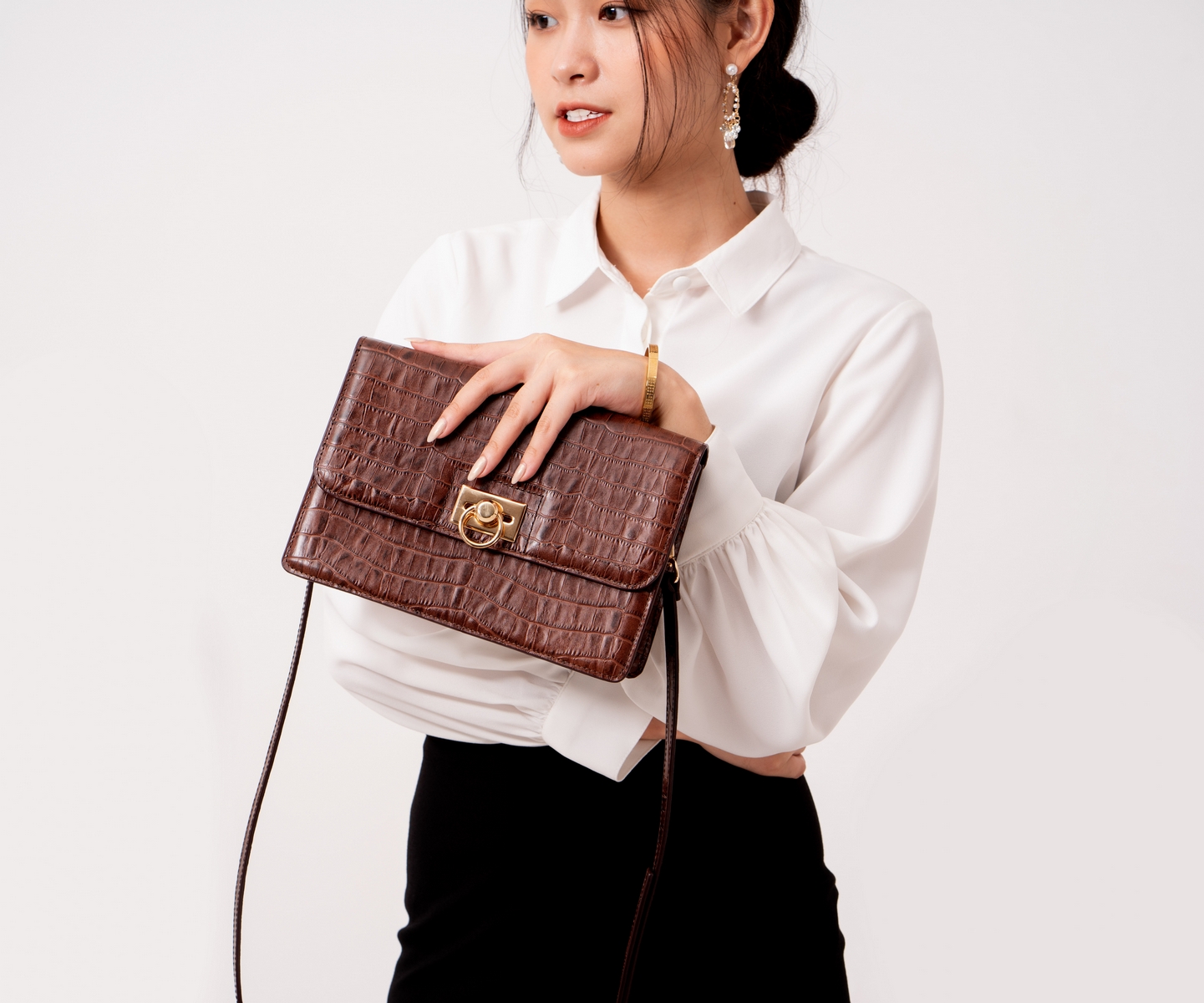Túi Xách Nữ Có Quai Đeo Da Bò Cao Cấp WT Leather 050280001, 050280002, 050280007