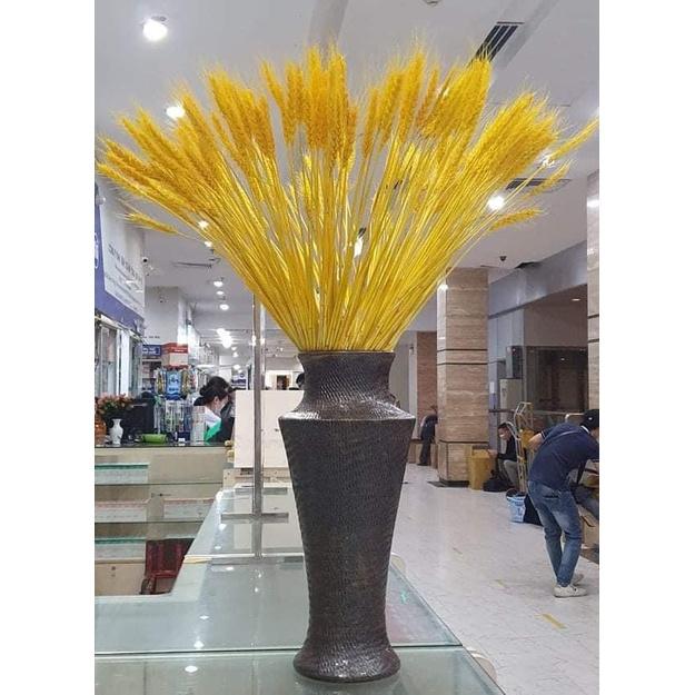 Bình Hoa Lọ Hoa Dáng Cao Men Mộc Dáng Chân Đèn Gốm Sứ Bát Tràng- Gốm Minh An