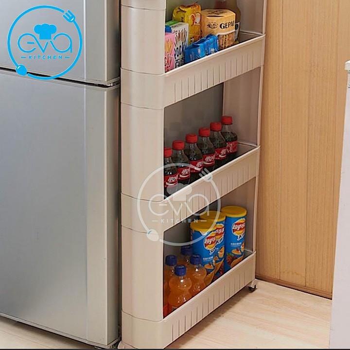 Kệ để đồ đa năng 3 tầng có bánh xe di chuyển - Kệ nhựa 3 tầng có bánh xe