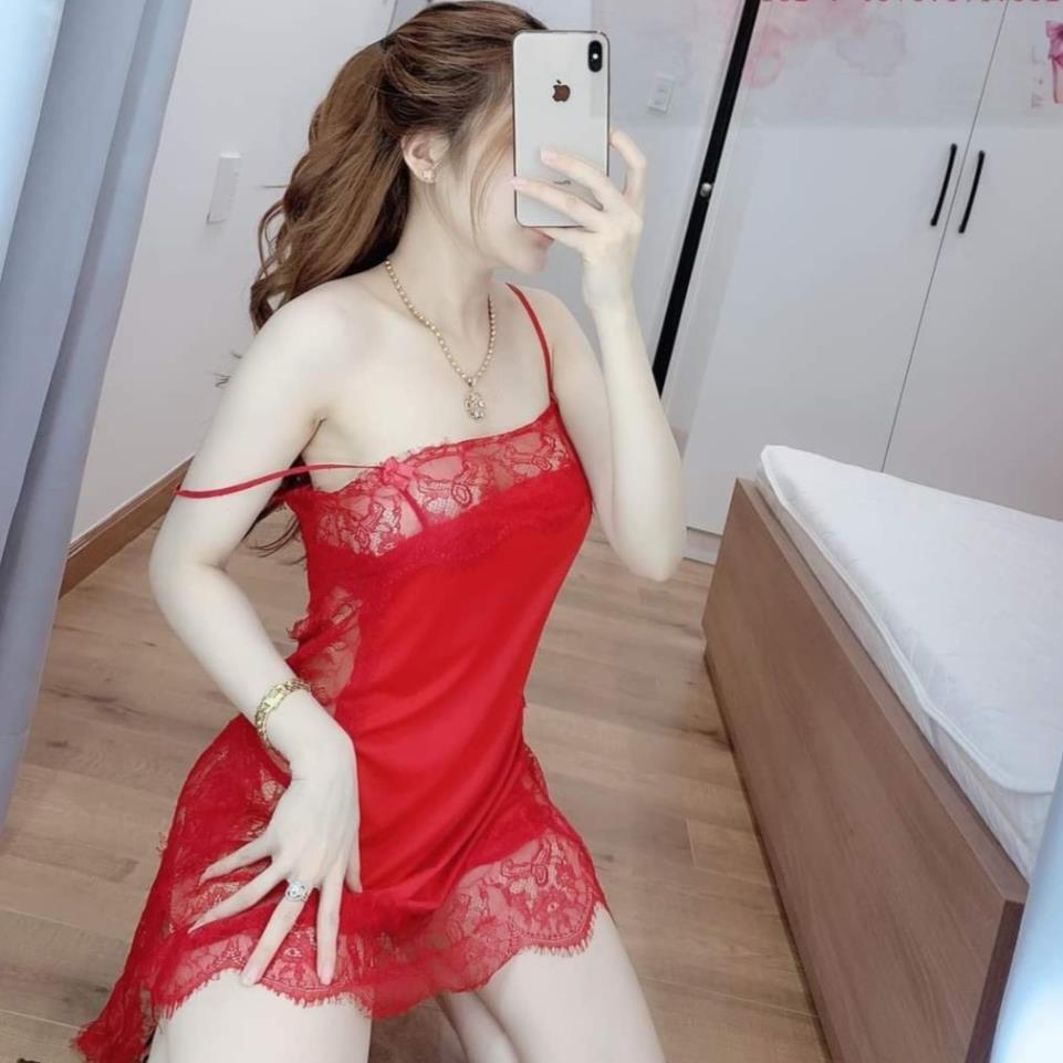 Váy Ngủ Sexy Nữ, Đầm Ngủ Sexy Quảng Châu Vải Satin Chất Siêu Mát Dáng Siêu Xinh