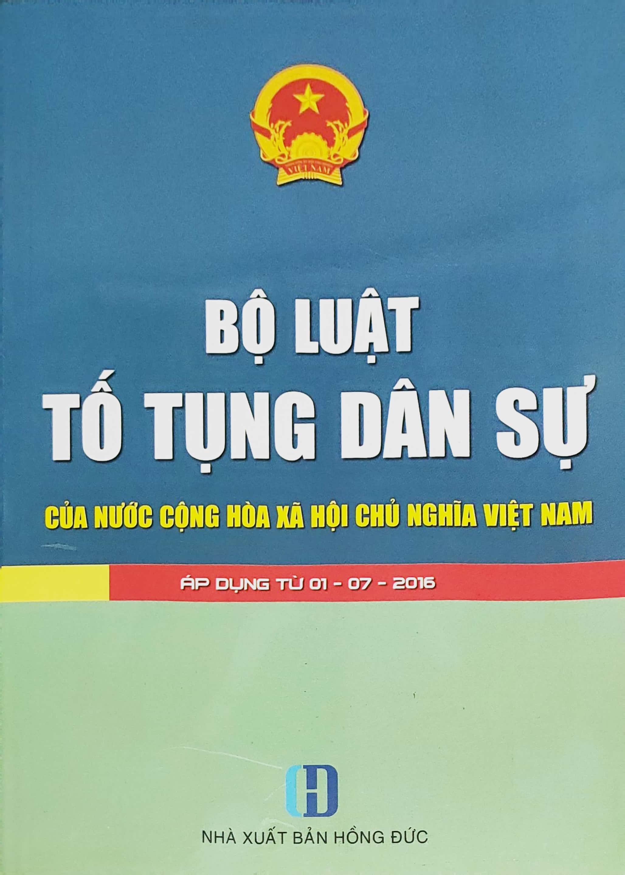 Bộ luật tố tụng dân sự (Áp dụng 01-07-2016)