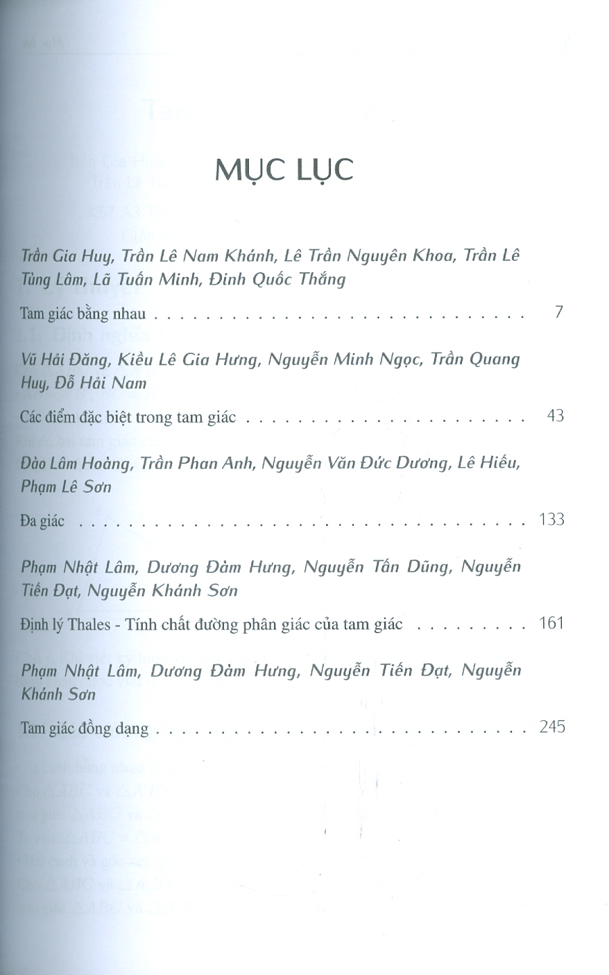 Phương Pháp Sơ Cấp Giải Bài Toán Hình Học - Tập 1