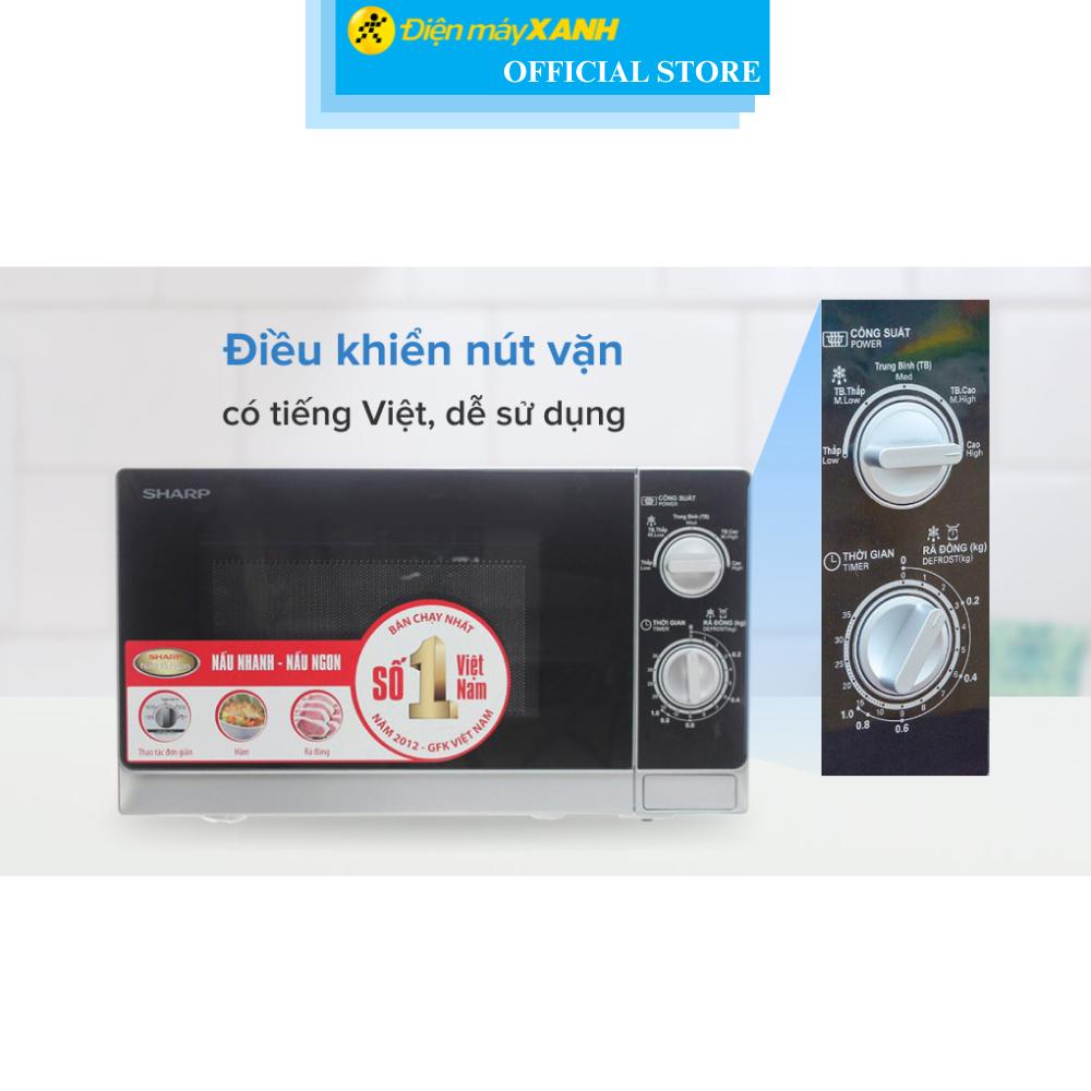 Lò vi sóng Sharp R-205VN(S) 20 lít - Hàng Chính Hãng