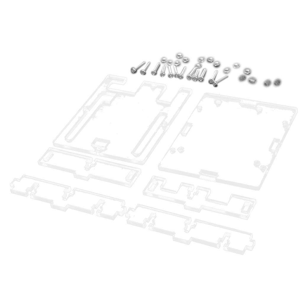 2 Set Clear Acrylic Case Shell Enclosure Boxs For UNO R3