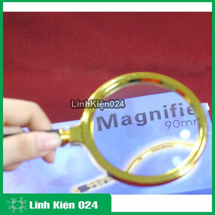 Kính Lúp Cầm Tay Magnifier X4 Tiện Lợi Mạ Vàng