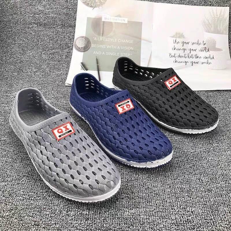 Giày nhựa dẻo Lỗ tổ ong đi mưa bút mũi nam nữ - GL006