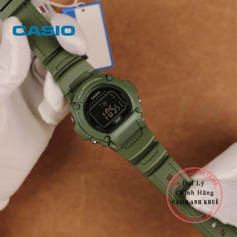 Đồng hồ điện tử nam Casio W-219HC-3BVDF dây nhựa
