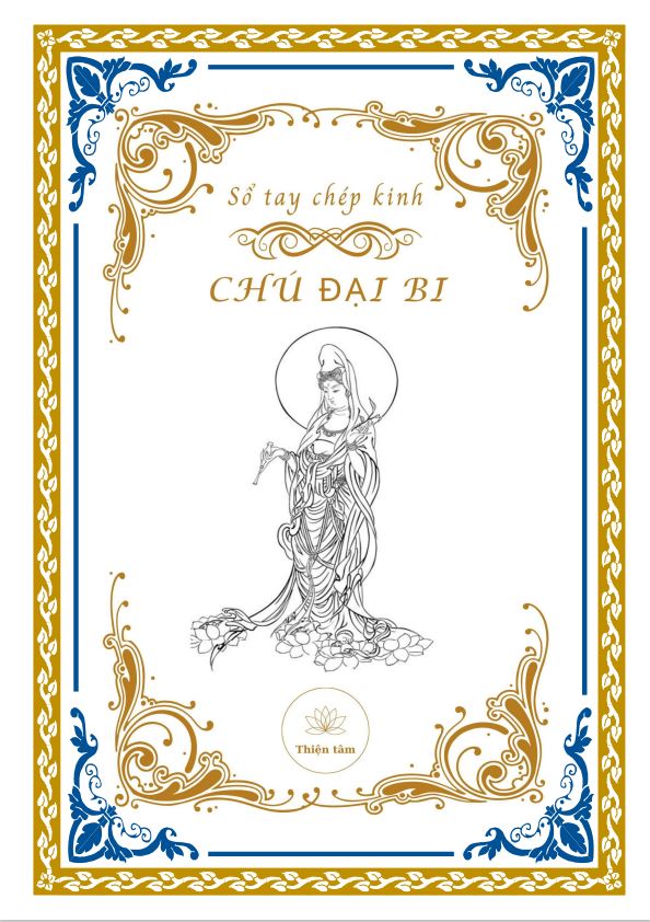 Sổ tay chép Kinh Chú Đại Bi in mờ