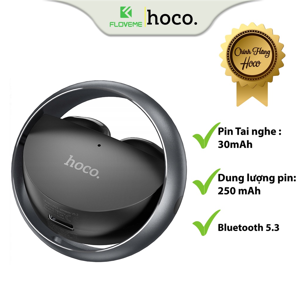 Tai Nghe Nhét Tai HOCO EW23 Dành Cho Nhiều Dòng Điện Thoại, Điều Khiển Cảm Ứng Kèm Micro, Bluetooth 5.3 - Hàng Chính Hãng