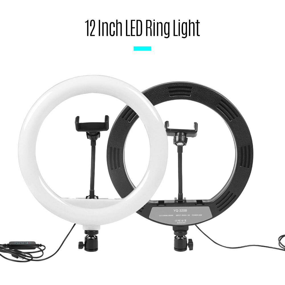 Đèn LED vòng 32cm / 12 inch Ánh sáng lấp đầy có thể điều chỉnh độ sáng 3 chế độ 3200K-5600K USB