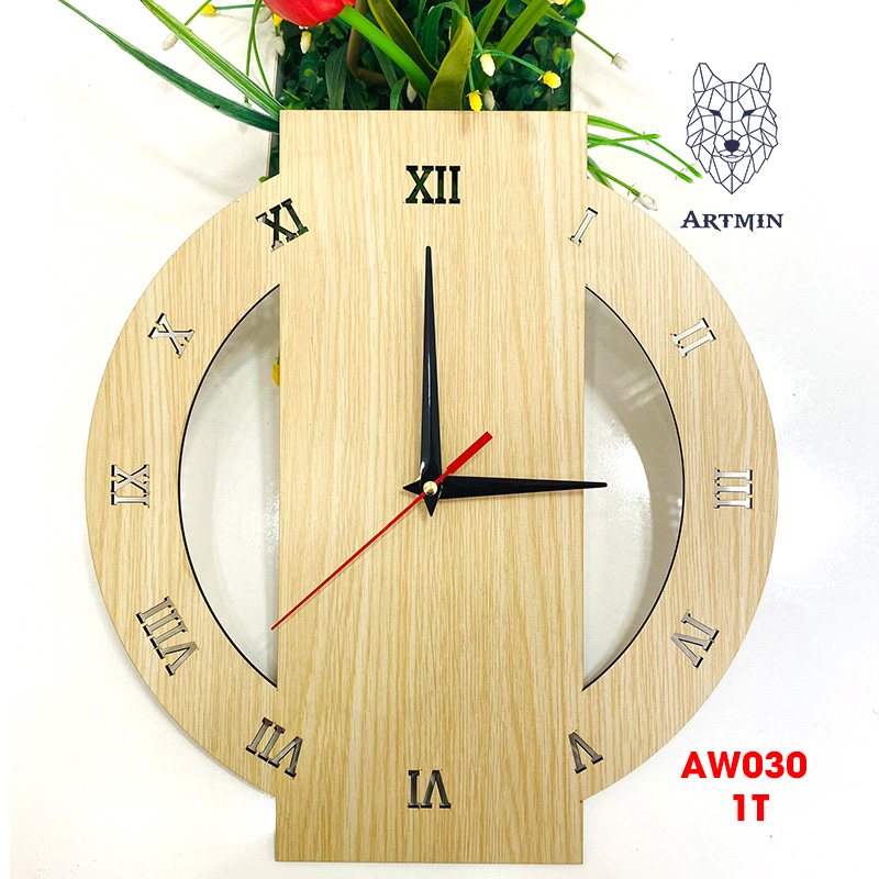 AW030 - Đồng Hồ Gỗ Decor Trang Trí Nhà Cửa – Đồng Hồ Treo Tường Được Yêu Thích