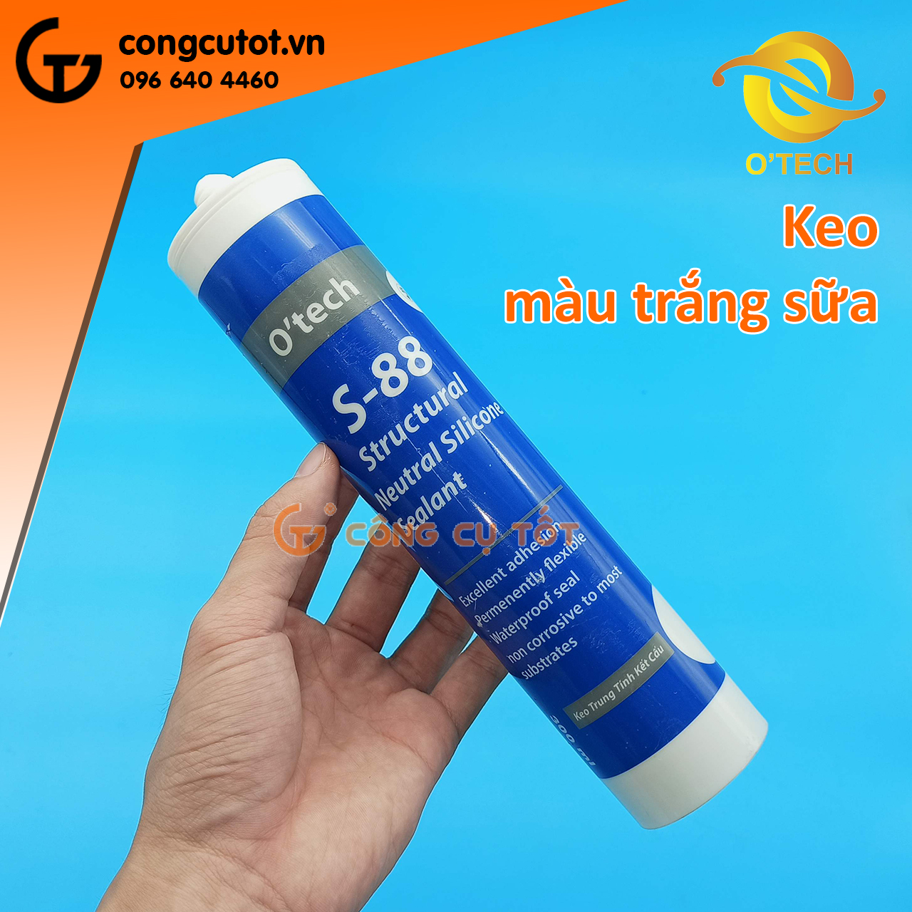 Keo kết cấu trung tính 300ml OTECH S-88 trắng sữa