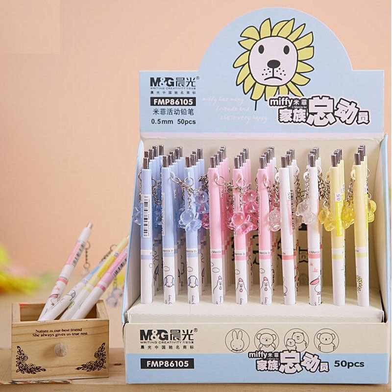Bút chì kim bấm 0.5mm M&G FMP86105 có treo hình gấu