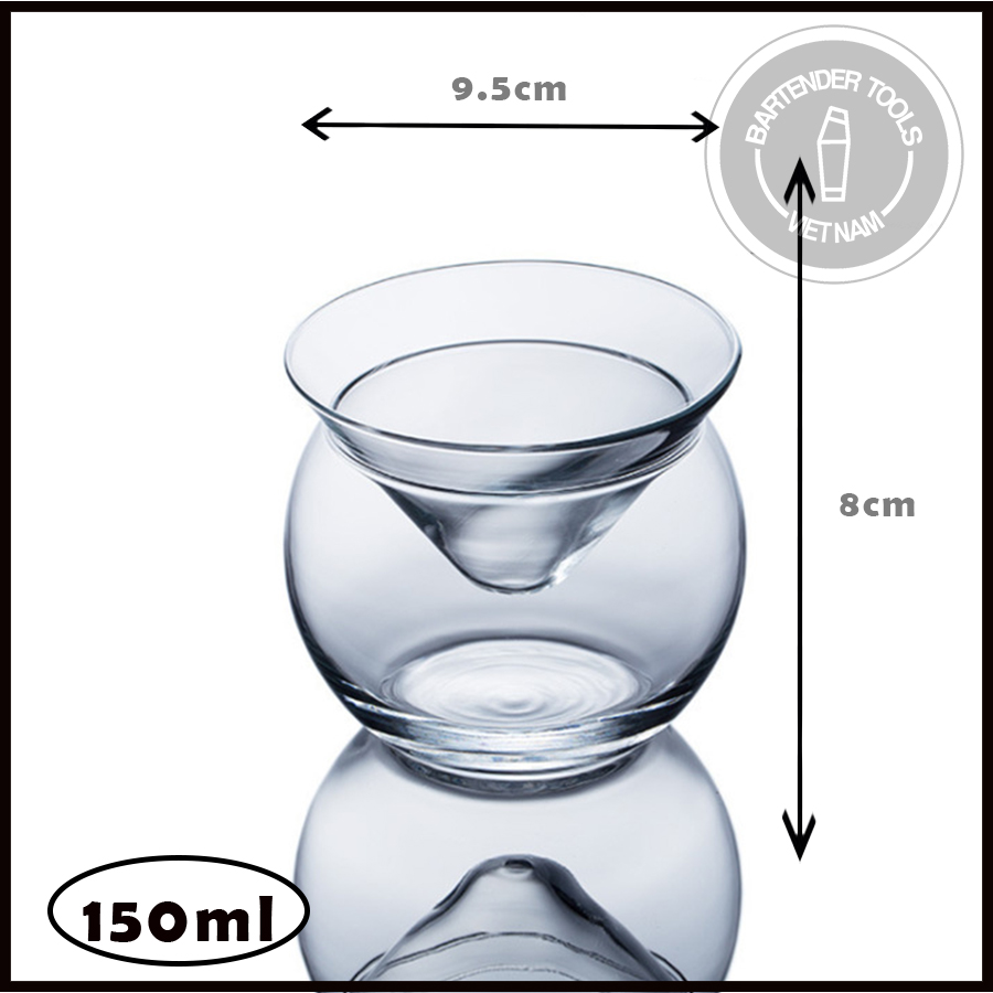 Cocktail glass - Ly thủy tinh cocktail nón đế cầu