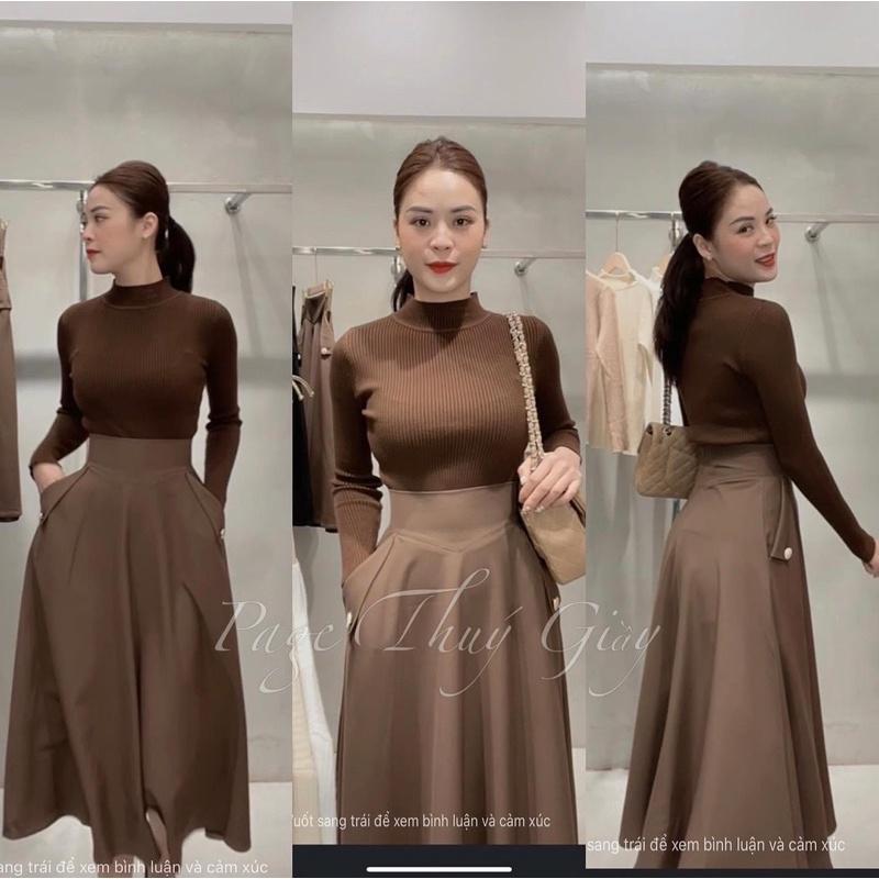 ️Gcv0044️Chân váy xoè nắp túi công sở️Elisa fashion