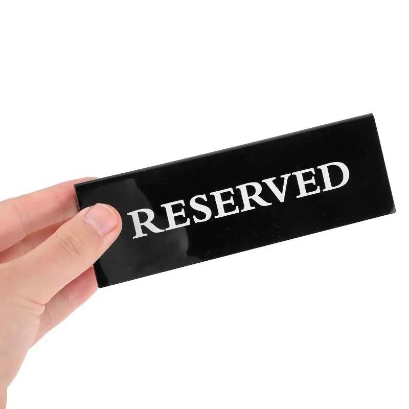 Bàn đã đặt - Biển đặt bàn, Thẻ đặt bàn Biển Reserved, Bảng Bàn đã đặt, Kệ Mica để bàn - 15x5x4cm (DxRxC)