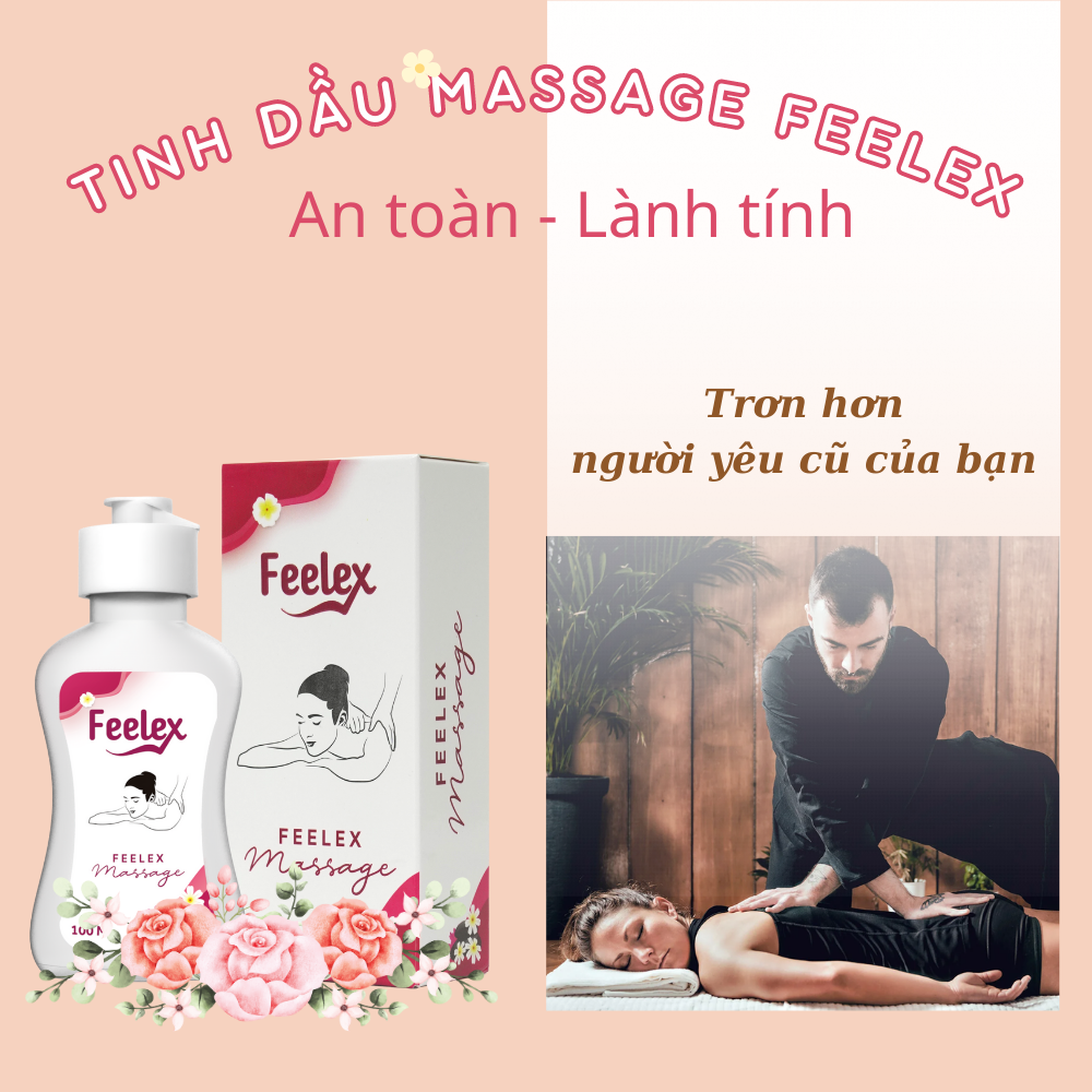 Dầu massage Yoni body Feelex toàn thân cho nam và nữ hương nhài dung tích 100ml
