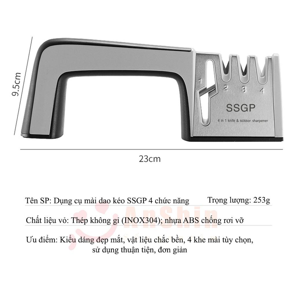 Máy mài dao kéo chính hãng SSGP - 4 khe mài đa chức năng - siêu nhanh, siêu bén