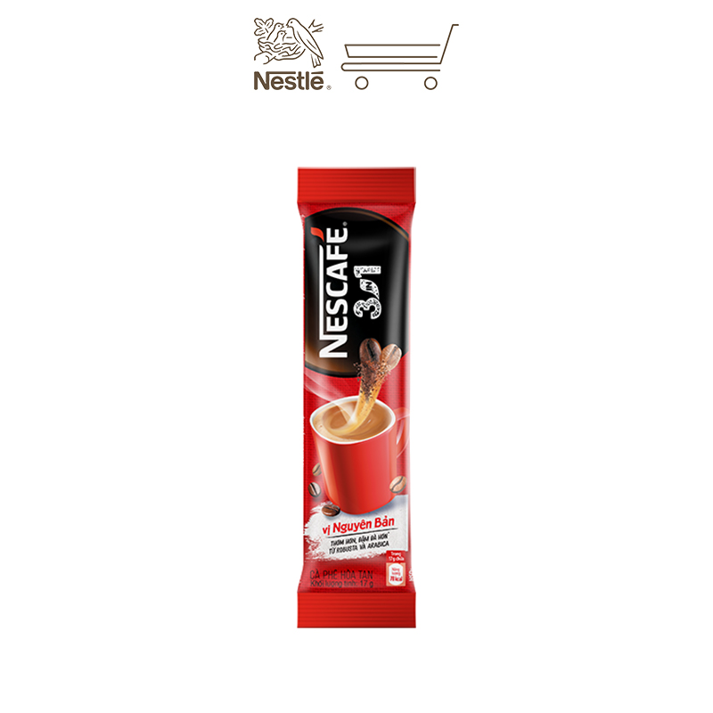 Cà phê hòa tan Nescafé 3in1 vị nguyên bản - công thức cải tiến (Hộp 20 gói)