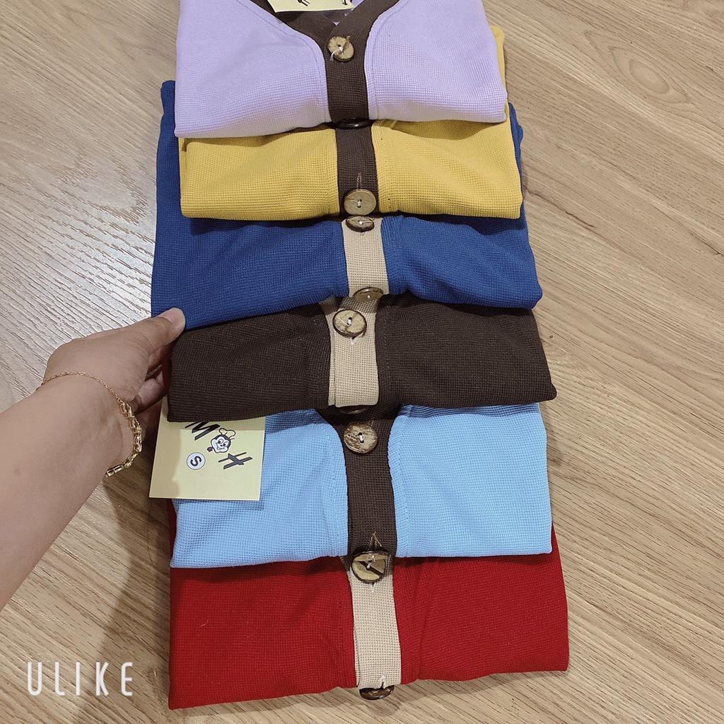 Áo Khoác cho bé, Áo Khoác Cardigan chất len tổ ong cho bé 20-35kg